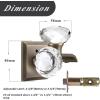 imageProbrico Antique Bronze Door Knob Set Keyless Interior Door Knobs with Round Diamond Shape Crystal Glass Heavy Duty Passage Door Knobs for Closet and Hall Doors 1 Pack