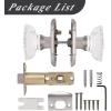 imageProbrico Arched Rosette Oval Shape Interior Door Handle Heavy Duty Crystal Passage Door Knobs for Hallway and Closet Keyless NonLocking Passage Door Handle in Brushed Nickel Finish1Pack