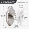 imageProbrico Arched Rosette Oval Shape Interior Door Handle Heavy Duty Crystal Passage Door Knobs for Hallway and Closet Keyless NonLocking Passage Door Handle in Brushed Nickel Finish1Pack