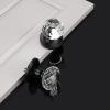 imageProbrico Crystal Door Knob Interior Keyless 1 Pack Diamond Crystal Door Knobs for HallwayCloset NonLocking Glass Door Knob with Brushed Nickel Round RosettesBlack