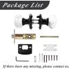 imageProbrico Crystal Door Knob Interior Keyless 1 Pack Diamond Crystal Door Knobs for HallwayCloset NonLocking Glass Door Knob with Brushed Nickel Round RosettesBlack