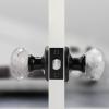 imageProbrico Crystal Door Knob Interior Keyless 1 Pack Diamond Crystal Door Knobs for HallwayCloset NonLocking Glass Door Knob with Brushed Nickel Round RosettesBlack