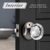 imageProbrico Crystal Door Knob Interior Keyless 1 Pack Diamond Crystal Door Knobs for HallwayCloset NonLocking Glass Door Knob with Brushed Nickel Round RosettesBrushed Nickel