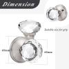 imageProbrico Crystal Door Knob Interior Keyless 1 Pack Diamond Crystal Door Knobs for HallwayCloset NonLocking Glass Door Knob with Brushed Nickel Round RosettesBrushed Nickel