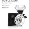 imageProbrico Crystal Door Knobs with Lock Octagon Shape Heavy Duty Glass Privacy Knobs for Bed and Bath with Black Round Rosette 2 Pack