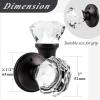 imageProbrico Diamond Crystal Door Knobs with Lock Heavy Duty Glass Privacy Knobs for Bed and Bath Oil Rubbed Bronze Round Rosette 2 Pack