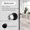 imageProbrico Diamond Crystal Door Knobs with Lock Heavy Duty Glass Privacy Knobs for Bed and Bath Oil Rubbed Bronze Round Rosette 2 Pack