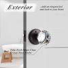 imageProbrico Diamond Crystal Door Knobs with Lock Heavy Duty Glass Privacy Knobs for Bed and Bath Oil Rubbed Bronze Round Rosette 2 Pack