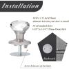 imageProbrico Dummy Door Knobs Interior 2 Pack Crystal Door Knobs for HallwayCloset Heavy Duty NonTurning Glass Door Knob with Brushed Nickel Round Rosette