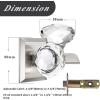 imageProbrico Glass Door Knob Interior Crystal Closet Door Knobs with Square Brushed Nickel Plate Heavy Duty Passage Door Knobs for Closet and Hall Doors 1 Pack