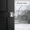 imageProbrico Glass Door Knob Interior Crystal Closet Door Knobs with Square Brushed Nickel Plate Heavy Duty Passage Door Knobs for Closet and Hall Doors 1 Pack