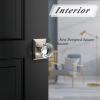 imageProbrico Glass Door Knob Interior Crystal Closet Door Knobs with Square Brushed Nickel Plate Heavy Duty Passage Door Knobs for Closet and Hall Doors 1 Pack