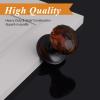 imageProbrico Half Dummy Door Knob Interior for HallwayCloset 1 Pack NonTurning Single Dummy Crystal Door Knobs Diamond Dark Brown Glass Door Knobs with Black Round Rosette