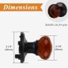 imageProbrico Half Dummy Door Knob Interior for HallwayCloset 1 Pack NonTurning Single Dummy Crystal Door Knobs Diamond Dark Brown Glass Door Knobs with Black Round Rosette