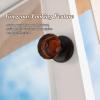 imageProbrico Half Dummy Door Knob Interior for HallwayCloset 1 Pack NonTurning Single Dummy Crystal Door Knobs Diamond Dark Brown Glass Door Knobs with Black Round Rosette