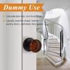 imageProbrico Half Dummy Door Knob Interior for HallwayCloset 1 Pack NonTurning Single Dummy Crystal Door Knobs Diamond Dark Brown Glass Door Knobs with Black Round Rosette