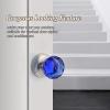 imageProbrico Heavy Duty Dummy Door Knob for HallwayCloset 1 Pack Inactive Half NonTurning Door Knobs Interior Blue Diamond Shape Crystal Door Knobs with Brushed Nickel Round Rosette