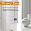 imageProbrico Heavy Duty Dummy Door Knob for HallwayCloset 1 Pack Inactive Half NonTurning Door Knobs Interior Blue Diamond Shape Crystal Door Knobs with Brushed Nickel Round Rosette