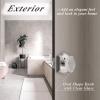 imageProbrico Oval Crystal Door Knob with Lock Heavy Duty Clear Glass BedBath Privacy Lock with Brushed Nickel Arched Rosette1 Pack