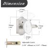 imageProbrico Oval Crystal Door Knob with Lock Heavy Duty Clear Glass BedBath Privacy Lock with Brushed Nickel Arched Rosette1 Pack