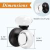 imageProbrico Round Crystal Passage Door Knobs for Hallway Closet Interior Keyless NonLocking Hardware Clear Real Glass Door Handles with Black Round Rosette 2 Pack