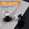 imageProbrico Round Crystal Passage Door Knobs for Hallway Closet Interior Keyless NonLocking Hardware Clear Real Glass Door Handles with Black Round Rosette 2 Pack
