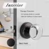 imageProbrico Round Crystal Passage Door Knobs for Hallway Closet Interior Keyless NonLocking Hardware Clear Real Glass Door Handles with Black Round Rosette 2 Pack