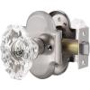 imageProbrico Arched Rosette Oval Shape Interior Door Handle Heavy Duty Crystal Passage Door Knobs for Hallway and Closet Keyless NonLocking Passage Door Handle in Brushed Nickel Finish1Pack