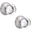 imageProbrico Dummy Door Knobs Interior 2 Pack Crystal Door Knobs for HallwayCloset Heavy Duty NonTurning Glass Door Knob with Brushed Nickel Round Rosette