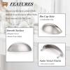 imageProbrico 10 Pack Modern Drawer Pulls Gold Cabinet Cup Pulls 3 Inch76mm Hole Center Drawer Handles Knobs Shell Style Cabinet Handles for Bathroom Kitchen Cabinet PullsBrushed Nickel