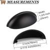 imageProbrico 10 Pack Modern Drawer Pulls Gold Cabinet Cup Pulls 3 Inch76mm Hole Center Drawer Handles Knobs Shell Style Cabinet Handles for Bathroom Kitchen Cabinet PullsBlack