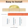 imageProbrico 10 Pack Modern Drawer Pulls Gold Cabinet Cup Pulls 3 Inch76mm Hole Center Drawer Handles Knobs Shell Style Cabinet Handles for Bathroom Kitchen Cabinet PullsGold