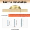 imageProbrico 10 Pack Modern Drawer Pulls Gold Cabinet Cup Pulls 3 Inch76mm Hole Center Drawer Handles Knobs Shell Style Cabinet Handles for Bathroom Kitchen Cabinet PullsChampagne Bronze