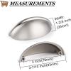 imageProbrico 10 Pack Modern Drawer Pulls Gold Cabinet Cup Pulls 3 Inch76mm Hole Center Drawer Handles Knobs Shell Style Cabinet Handles for Bathroom Kitchen Cabinet PullsBrushed Nickel