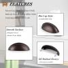 imageProbrico 10 Pack Modern Drawer Pulls Gold Cabinet Cup Pulls 3 Inch76mm Hole Center Drawer Handles Knobs Shell Style Cabinet Handles for Bathroom Kitchen Cabinet PullsOil Rubbed Bronze
