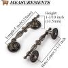 imageProbrico 10 Pack Vintage Cabinet Pulls Wardrobe Door Handles in Ancient Bronze FinishClassic Style Drawer Hardware Pulls