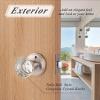 imageProbrico Faceted Crystal Door Knob with Lock Heavy Duty Glass BedBath Privacy Lock with Brushed Nickel Rosette1 Pack