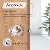 imageProbrico Faceted Crystal Door Knob with Lock Heavy Duty Glass BedBath Privacy Lock with Brushed Nickel Rosette1 Pack
