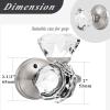 imageProbrico Faceted Crystal Door Knob with Lock Heavy Duty Glass BedBath Privacy Lock with Brushed Nickel Rosette1 Pack