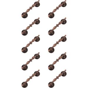 imageProbrico 10 Pack Cabinet Handles in Antique Copper FinishVintage Drawer Pulls for KitchenClassic Style Dresser Handles