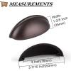 image5 PackProbrico Gold Cabinet Handles Bin Cup Drawer Pulls 3 Inch76mm Hole Center Cabinet Cup Pulls Kitchen Cabinet Hardware Shell Style Drawer Handles Knobs Modern Cabinet Pulls for Dresser ClosetOil Rubbed Bronze