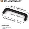 imageProbrico 10 Pack 334quot96mm Hole Centers Plastic Kitchen Cabinet Cup Board Door Handles Modern Black Dresser Door Pulls