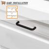 imageProbrico 10 Pack 334quot96mm Hole Centers Plastic Kitchen Cabinet Cup Board Door Handles Modern Black Dresser Door Pulls