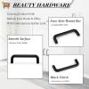 imageProbrico 10 Pack 334quot96mm Hole Centers Plastic Kitchen Cabinet Cup Board Door Handles Modern Black Dresser Door Pulls