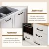 imageProbrico 10 Pack 334quot96mm Hole Centers Plastic Kitchen Cabinet Cup Board Door Handles Modern Black Dresser Door Pulls