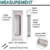 imageProbrico 10 Pack Brushed Nickel Recessed Sliding Pulls Rectangular Flush Finger Pulls Stainless Steel Sliding Door Handles 472quot Length Recessed Flush Handles Recessed Door Pull Handles