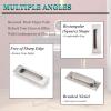 imageProbrico 10 Pack Brushed Nickel Recessed Sliding Pulls Rectangular Flush Finger Pulls Stainless Steel Sliding Door Handles 472quot Length Recessed Flush Handles Recessed Door Pull Handles