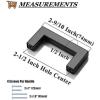imageProbrico 10 Pack Flat Black Modern Cabinet Handles 5 Inch128mm Hole Center Stainless Steel Drawer Dresser Pulls Square Kitchen Cabinet HardwareBlack