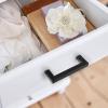 imageProbrico 10 Pack Flat Black Modern Cabinet Handles 5 Inch128mm Hole Center Stainless Steel Drawer Dresser Pulls Square Kitchen Cabinet HardwareBlack