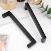 imageProbrico 10 Pack Flat Black Modern Cabinet Handles 5 Inch128mm Hole Center Stainless Steel Drawer Dresser Pulls Square Kitchen Cabinet HardwareBlack